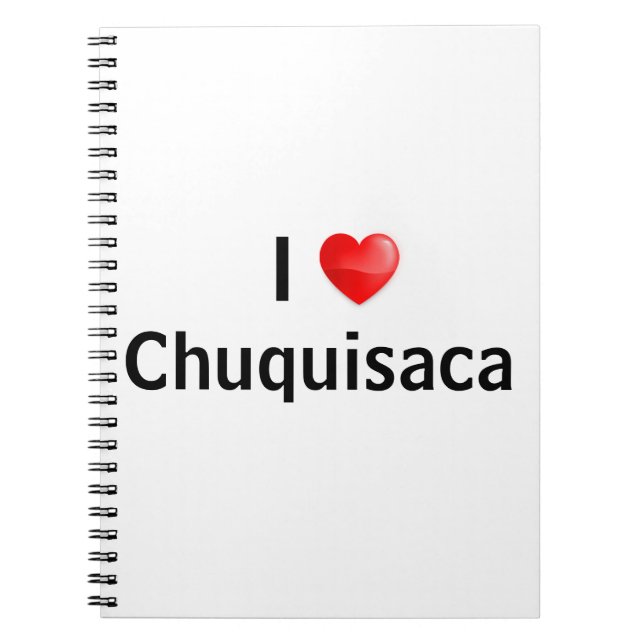 Carnet J'aime Chuquisaca (Devant)