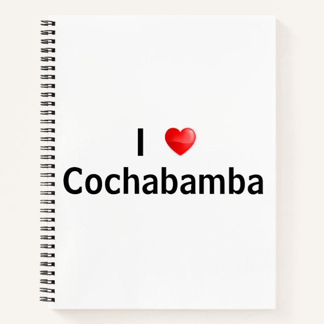 Carnet J'aime Cochabamba (Devant)