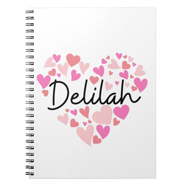 Carnet J'aime Delilah (Devant)