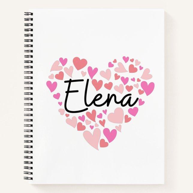 Carnet J'aime Elena (Devant)