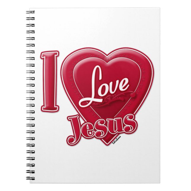 Carnet J'aime Jésus Cœur Rouge (Devant)