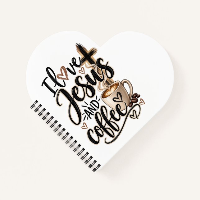 Carnet J'aime Jésus et le café (Devant)