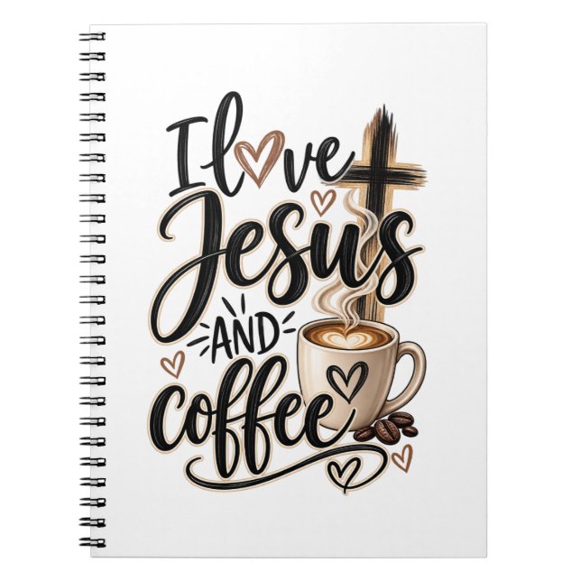 Carnet J'aime Jésus et le café (Devant)