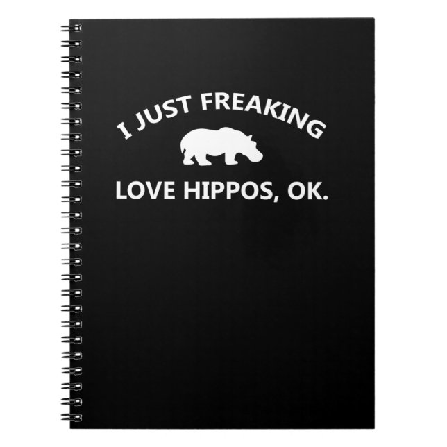 Carnet J'Aime Juste Freaking Aimer Hippopotames Cadeau (Devant)