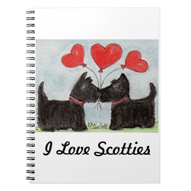 Carnet J'AIME l'anniversaire de chiens de Scottie de (Devant)