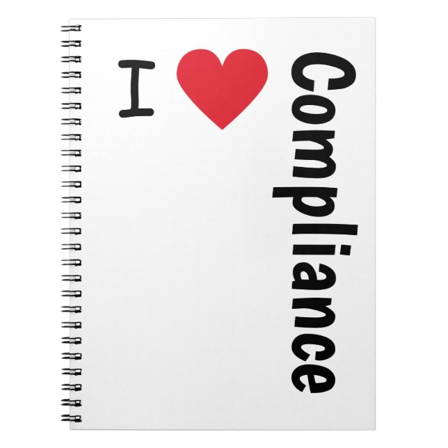 Carnet J'aime le dirigeant de conformité d'idée de cadeau (Devant)