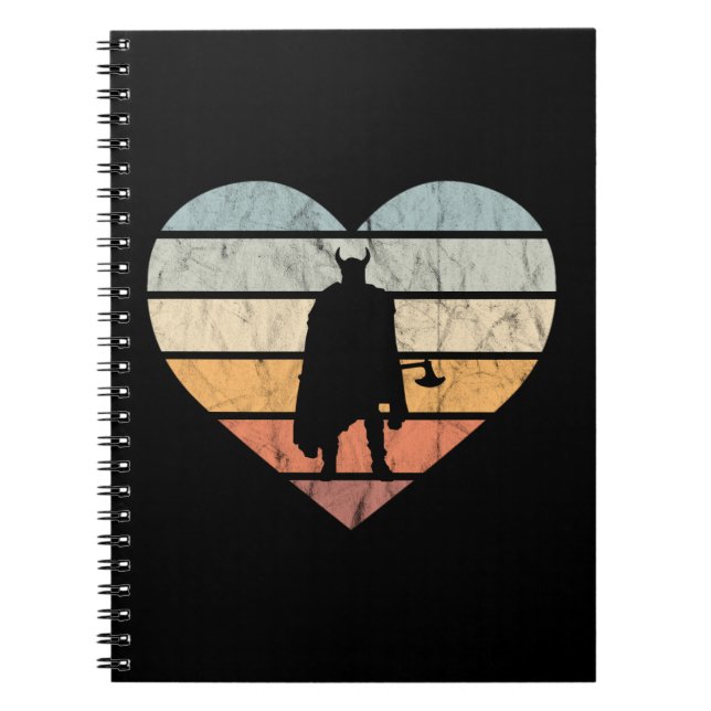 Carnet J'aime le guerrier Viking avec la hache (Devant)