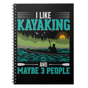 Carnet J'Aime Le Kayak Plus Que Les Gens