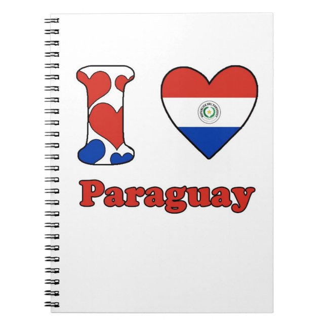 Carnet J'aime le Paraguay (Devant)
