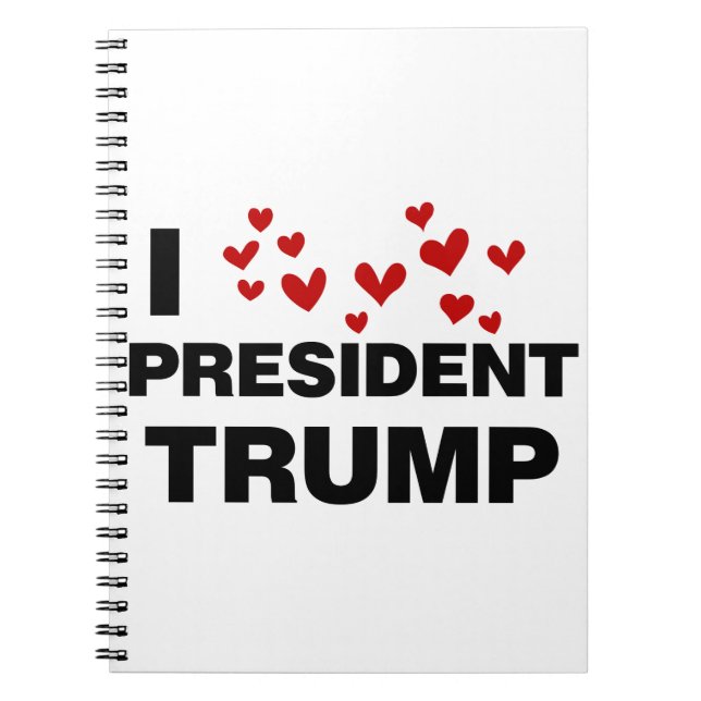 Carnet J'aime les coeurs du président Trump (Devant)