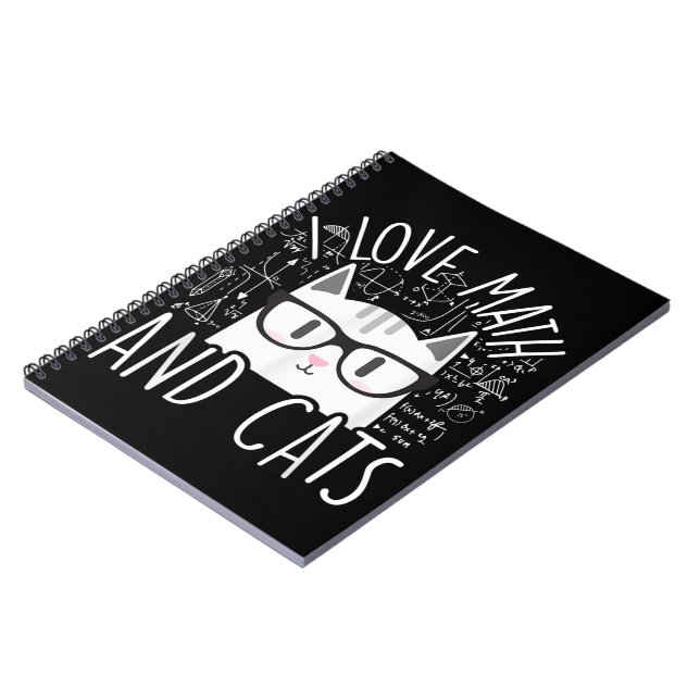 Carnet J'Aime Les Maths Et Les Chats Cute Kitty Chat (Côté gauche)