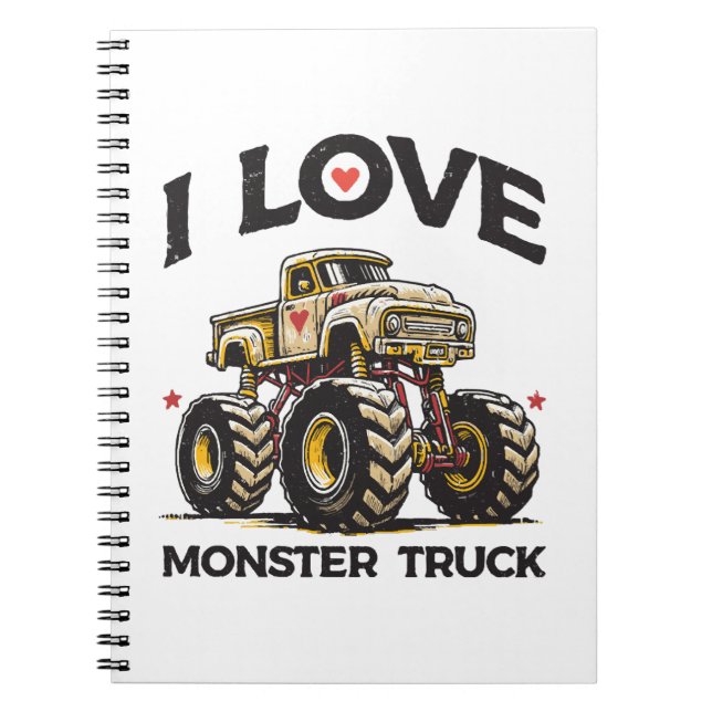 Carnet J'aime les monstres camions (Devant)