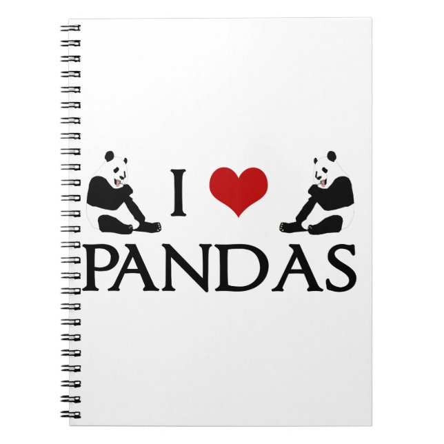 Carnet J'aime les pandas (Devant)