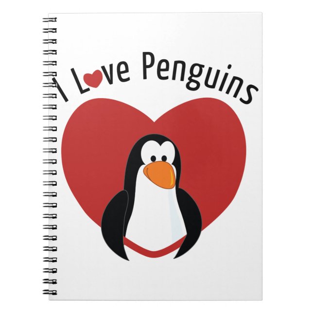 Carnet J'aime les pingouins (Devant)