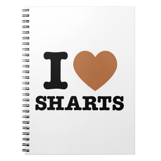 Carnet J'aime les Sharts (Devant)