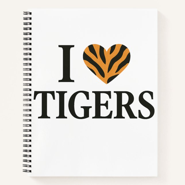 Carnet J'aime les tigres (Devant)