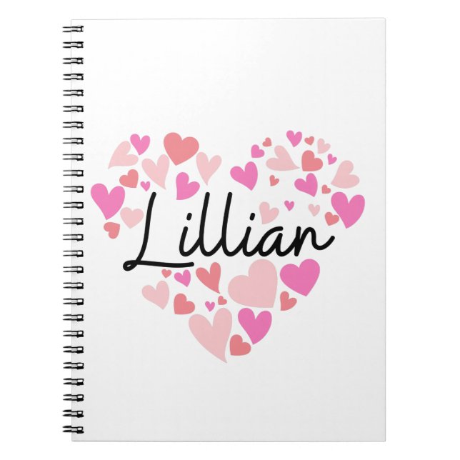 Carnet J'aime Lillian (Devant)