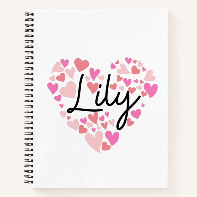 Carnet J'aime Lily (Devant)
