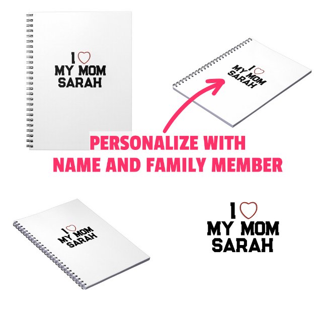 Carnet J'aime ma maman (I Love My Mom Notebook)