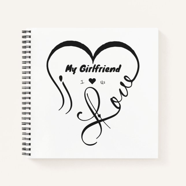 Carnet J'aime ma petite amie - J ♥ Nous (Devant)