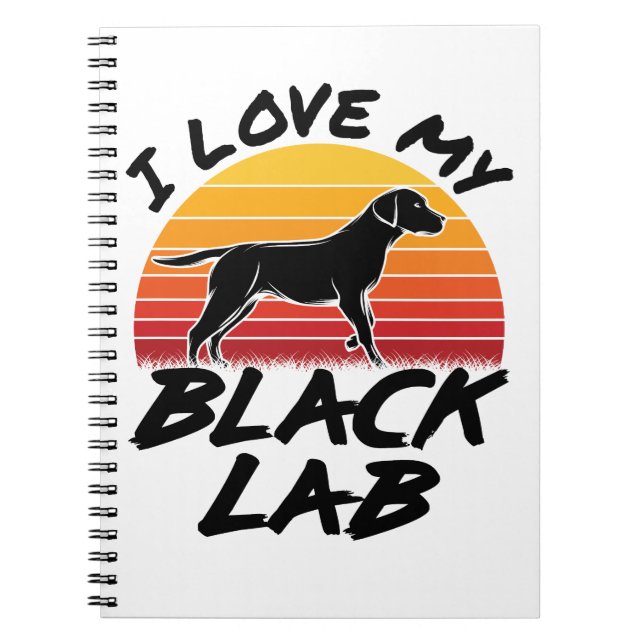 Carnet J'aime mon Black Lab Labrador Retriever (Devant)