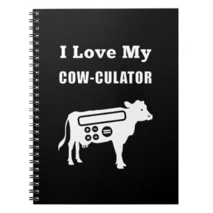 Carnet J'Aime Mon Cow-culator Funny Math Calculator Pun