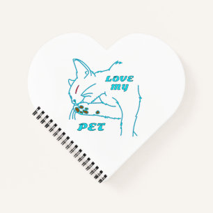 CARNET J'AIME MON CUTE AQUA PET CAT