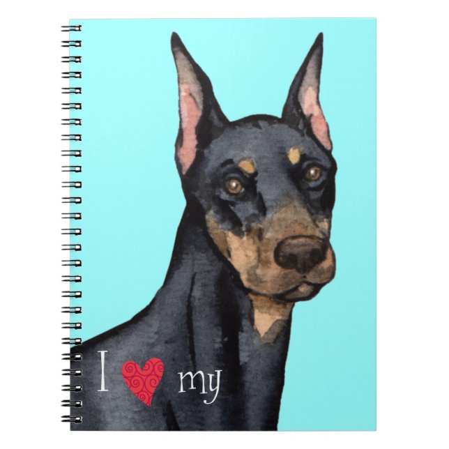 Carnet J'aime mon Doberman (Devant)