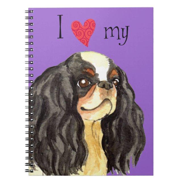 Carnet J'aime mon Français Toy Spaniel (Devant)