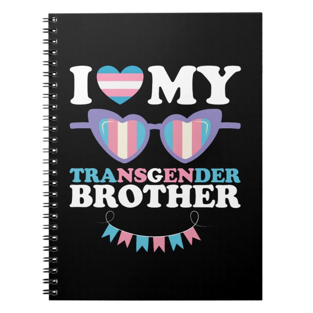 Carnet J'aime mon frère transgenre famille Trans LGBTQ (Devant)