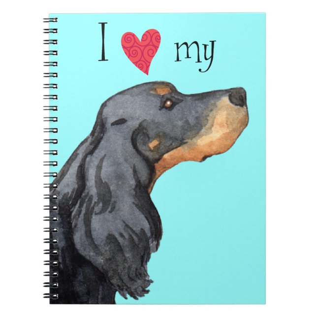 Carnet J'aime mon Gordon Setter (Devant)