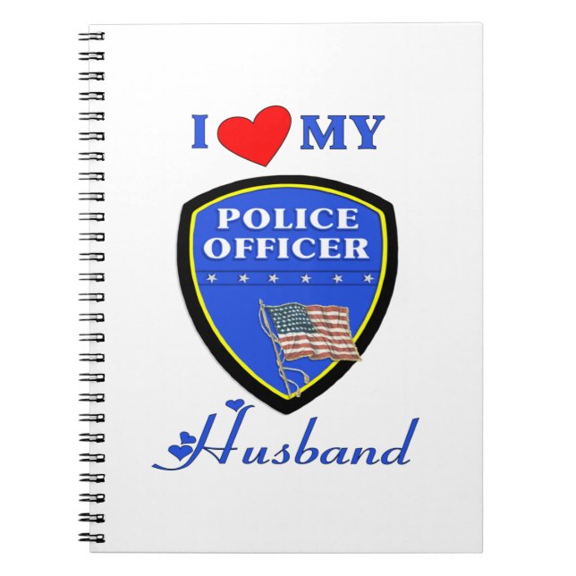 Carnet J'aime mon mari de police (Devant)
