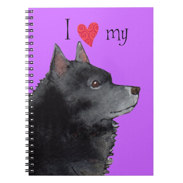 Carnet J'aime mon Schipperke (Devant)