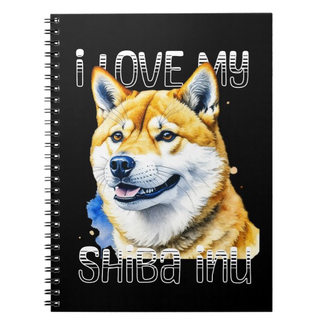 Carnet J'Aime Mon Shiba Inu | Propriétaire de chien (Devant)
