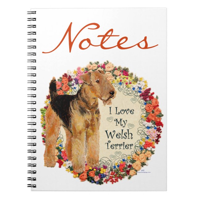 Carnet J'aime mon terrier gallois (Devant)
