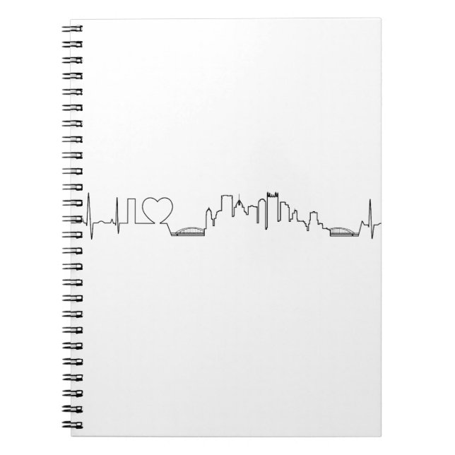 Carnet J'aime Pittsburgh dans un style extraordinaire (Devant)