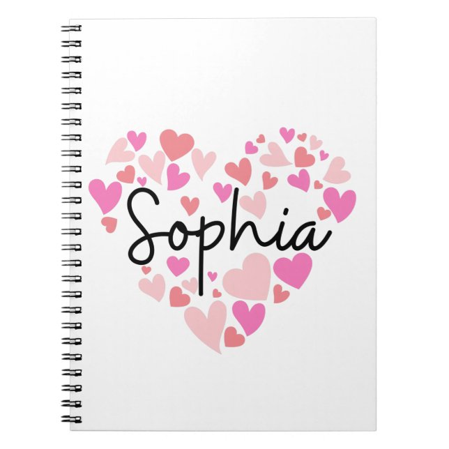 Carnet J'aime Sophia (Devant)