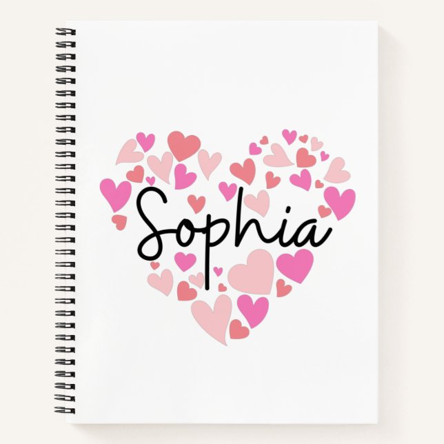 Carnet J'aime Sophia (Devant)