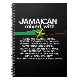 Carnet Jamaïcain Mélangé Avec La Jamaïque Fière