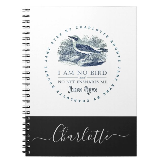 Carnet Jane Eyre - I Am No Bird - Ajouter Votre Nom (Devant)