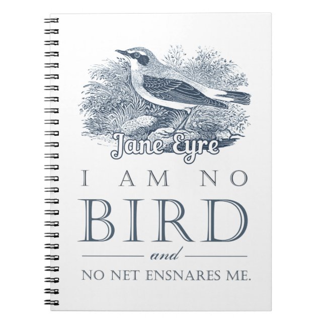 Carnet Jane Eyre - Je Ne Suis Pas Un Oiseau - Oiseau Vint (Devant)