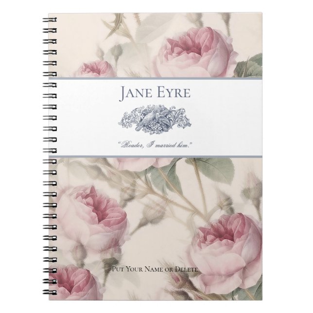 Carnet Jane Eyre - Lecteur Je L'Ai Marié - Doses Floral (Devant)
