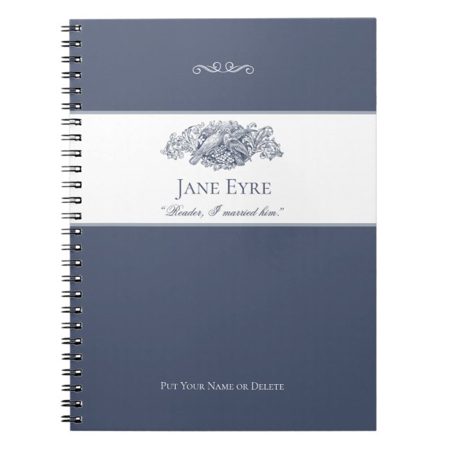 Carnet Jane Eyre - Lecteur Je L'Ai Marié - Doves gris fon (Devant)