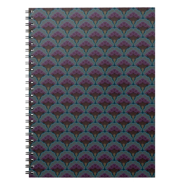 Carnet Japanese art deco style_Midnight (Devant)