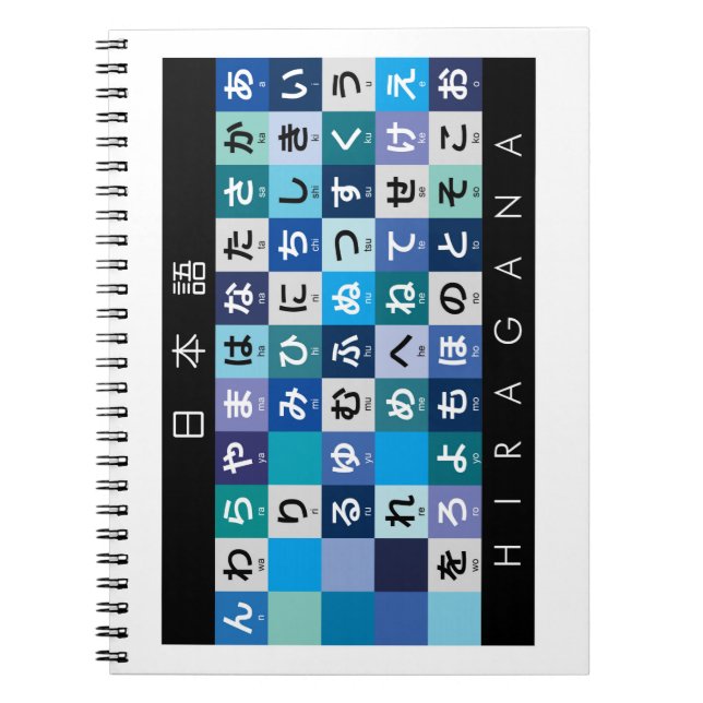 Carnet Japanese Hiragana table (Devant)
