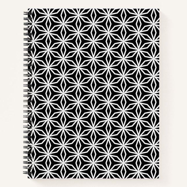Carnet Japanese-Inspired Geometric Black and White (Devant)