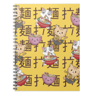 Carnet Japanese Kawaii Anime Cat Ramen Noodles