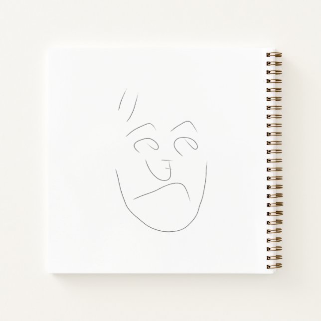 Carnet Japanese letter face notebook | へのへのもへじ (Dos)