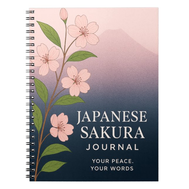 Carnet Japanese Sakura Journal: Nature-Inspired Notebook  (Devant)