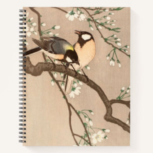Carnet Japonais Asiatique Koson Bird Chickadee Songbird